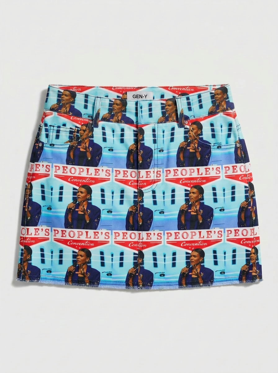 Candace Y2K Photo-Print Mini Skirt